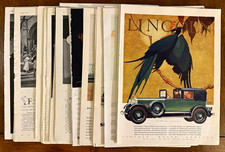 Lot of 118 Vintage Full Page Car Ads 1920s-30s Color and Black and White picture