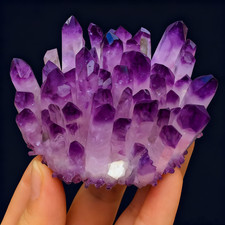 Amethyst Cluster 300g, Natural Light Purple Crystal, Healing Stone Decor picture