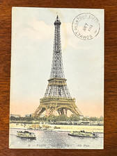 ND Photo Paris Eiffel Tower Postcard Divided Back Posted 1911 5.5 x 3.5