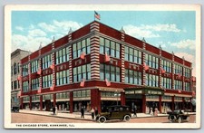 Kankakee Illinois The Chicago Store Building Department Store Postcard picture