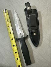 Vintage 1980s Gerber Knives Mark I Boot Dagger & Leather Scabbard *broken tip*** picture