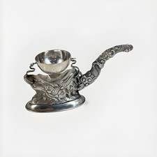 Vintage Vietnamese 900 Silver Plated Stand Hand Engraved Bet Dong 79.4g picture
