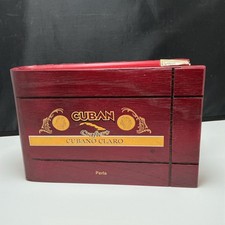 Cuban Crafters Cubano Claro Perla Torpedo Wood Cigar Travel Humidor Box Empty picture