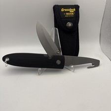 NOS Vintage Buck USA Crosslock 180 2 Blade Folding Pocket Knife W/ Sheath  picture