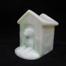 DOG HOUSE Westmoreland SEA MIST GREEN TOOTHPICK MATCH HOLDER Glass PUPPY Summit picture