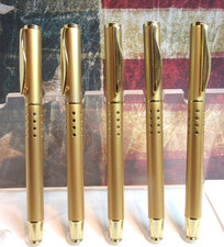 LOT OF 5 Terzetti Vista Gold  Metal Brass Rollerball Pen+Pouch-CLOSEOUT DEAL picture