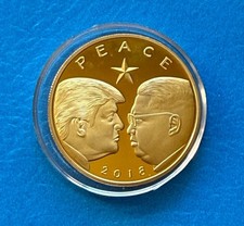 New 2018 White House Donald Trump Kim Jong-Un Korean Peace Summit Coin PEACE picture