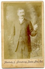 Man with stick Vintage Photo by Hardesty and Armstrong , Santa Ana, California picture