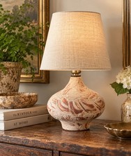 Vintage 1960s Studio Pottery Table Lamp Abstract Ceramic Organic Modern MCM 9” picture