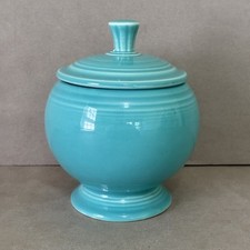 Fiesta Turquoise Individual Footed Sugar Bowl & Lid ~ Fiestaware Homer Laughlin picture