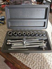 VINTAGE CRAFTSMAN 1/4” DRIVE RATCHET SAE SOCKET SET PERMANEX CASE - VGC USA picture