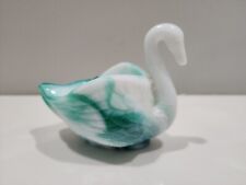 Imperial Glass Teal Green Slag Open Swan ~ EXCELLENT  picture