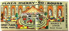 1930s The Copley Plaza Hotel Restaurant Merry Go Round Matchbook Cover Boston picture