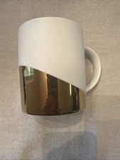 Starbucks 2012 Matte White & Metallic Gold 14 Oz Coffee Cup, Rare,  picture
