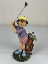 Russ Berrie Doug Harris Woman Golfer Figurine Caution Woman Driver Golf Funny picture