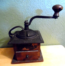 CIRCA 1930'S IMPERIAL ARCADE MFG CO COFFEE GRINDER WORKING W/PARTIAL ORIG LABEL picture