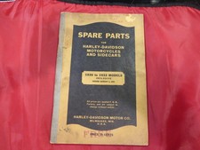 Original Harley Davidson 1932 Spare Parts Manual picture