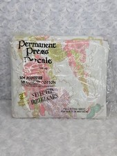 Vintage Fitted Full NOS West Point Shabby Chic Pink Floral Butterfly picture