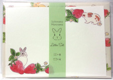 Rabbit Strawberry Mini Letter Set Made in Japan Schinako Moriyama Active Co. Ltd picture