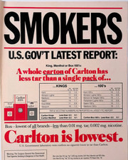 1982 SMOKERS Carlton is Lowest Less Tar Carlton Cigarettes Print Ad Life June picture