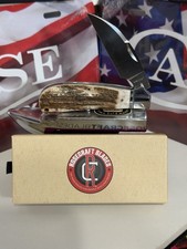 RoseCraft Blades Clinch River Swayback Red Deer Stag RCT005-STG Pocket Knife picture