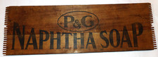 VINTAGE P&G NAPHTHA SOAP WOODEN CRATE BOX PANEL/SIGN PROCTER & GAMBLE 24