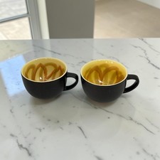 Starbucks Sunflower Yellow Brown Matte New Bone China Mug Cup SET picture