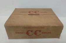 Vintage C&C Sweet Snuff 12 Pocket Can Empty Box U.S. Tobacco Company (As Is) picture