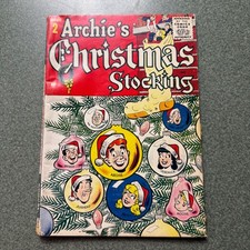 Vtg Archie's Christmas Stocking Issue 2 2nd Ed B  Silver Age Comic Book 1950s picture