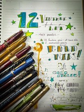 Vintage Fountain Pen Lot Of 12 - Gold Nibs/ Flex Nibs picture