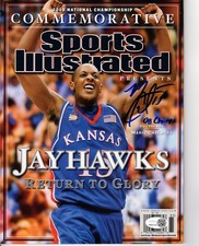Mario Chalmers Autographed Kansas Jayhawks Commemorative Sports Illustrated Maga picture