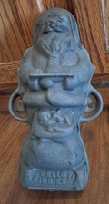 SANTA CAKE MOLD TWO PIECE CAST IRON KITCHEN GIFT picture