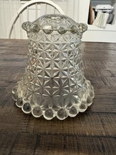 Vintage Tall Glass Frosted Lamp Shade picture