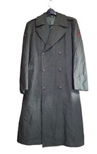 Vtg USMC 1956 Wool Overcoat Trench Coat Size 35 Regular picture