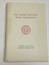 Indiana University 131th Commencement Class 1960 Graduation Program Vintage Old picture