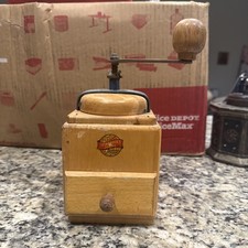 Vintage Leinbrock's Ideal Manual Wooden German Coffee Grinder Feinmahlendes  picture