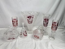 Lot Of 7 - Vintage Amaris Nachtmann Hofbauer Byrdes Flash Ruby Red Crystal picture