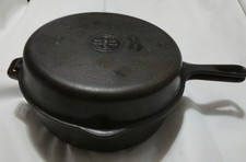 Vintage Griswold No. 80 Cast Iron Double Skillet Combo Cooker 1102 1103 picture