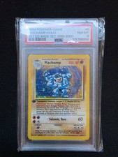 PSA 8 Machamp - 8/102 - Holo Rare - 1999-2000 4th print 8/102 Base Set Holo picture