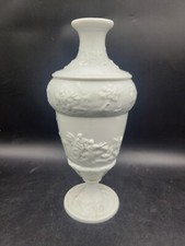 Antique 19thC Ginori Doccia White Porcelain Relief Scene Decanter Vase Porzellan picture