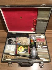 Vintage Magician’s Case Magic Props Set Cards Tricks Illusion Kit picture