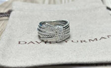 David Yurman Sterling Silver Angelika Ring With Pave Diamonds SZ 8 picture