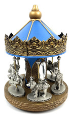 Vintage Hudson Pewter After Hours on the Carousel 6 Animal Figures 8 inch picture