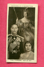 1937 STEPHEN MITCHELL CIGARETTES WONERFUL CENTURY TOBACCO CARD #1 THE THRONE picture