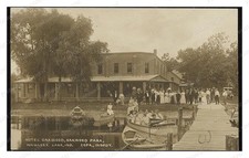 Wawasee Lake Hotel Oakwood Standard Postcard COPY RPPC picture