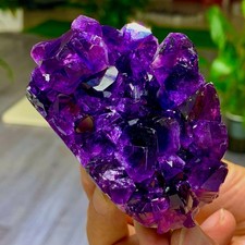 296g Natural Amethyst geode Agate quartz cluster crystal specimen Healing picture