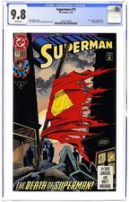 Superman #75D Direct Variant 1st Printing CGC 9.8 1993 4707513024 picture
