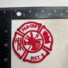 Vtg PAR-TROY DIST. 5 Fire Department Patch (Firefighter) Patch 64SR picture
