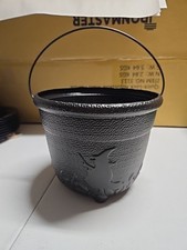 Vintage 1980s Halloween General Foam Blow Mold Witch Cauldron Candy Party Bucket picture