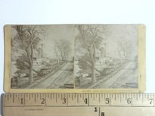 Sacramento California Levee Railroad Stereoview Kilburn Brothers 1860s Steamboat picture